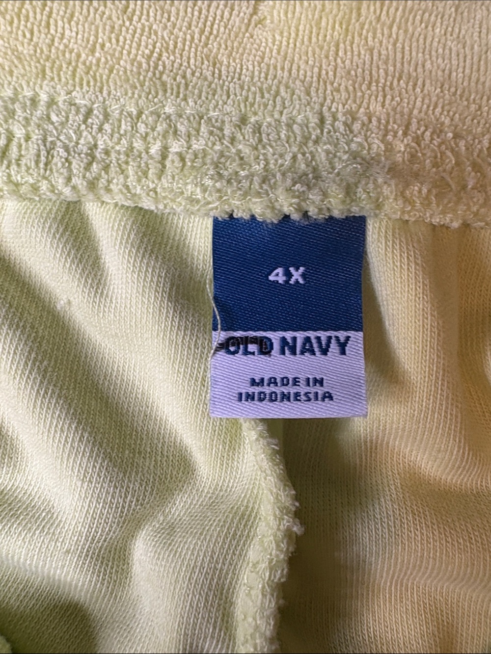 Old Navy Terry cloth,Neon Yellow Athletic Lounge Shorts plus size 4X - Picture 2 of 12